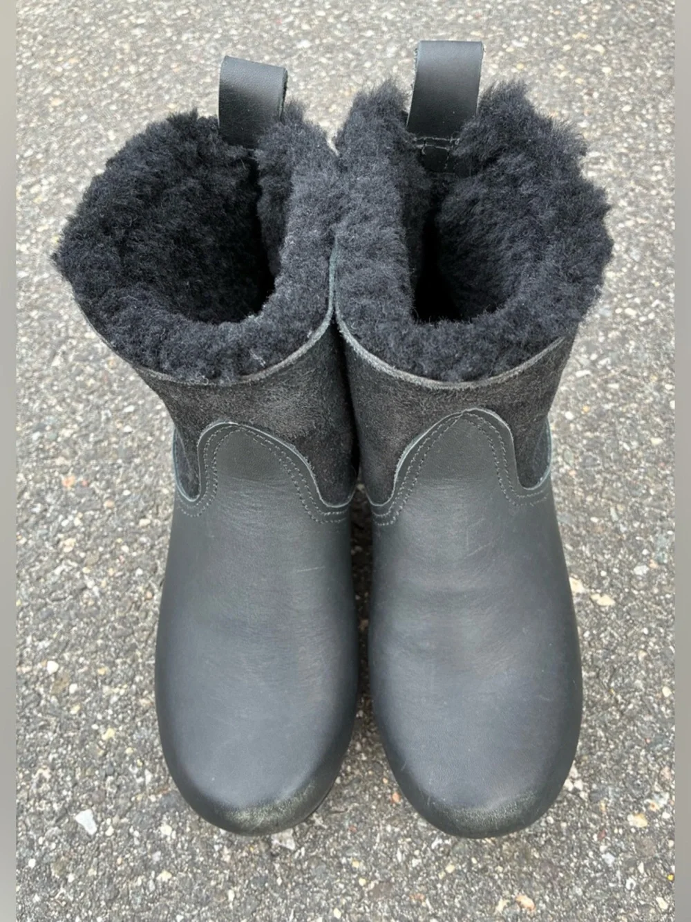 No.6 Store 5" Pull on Shearling Clog Boot in Black Size 37 - Picture 5 of 5